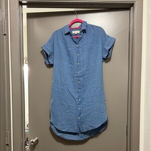 Madewell Central Denim Blue Shirt Dress